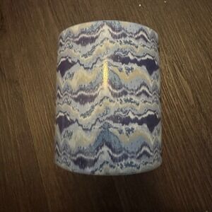 Cashmere Vanilla Ceramic Jar Candle 12.3oz Blue Ikat Pattern Target 054-09-6415